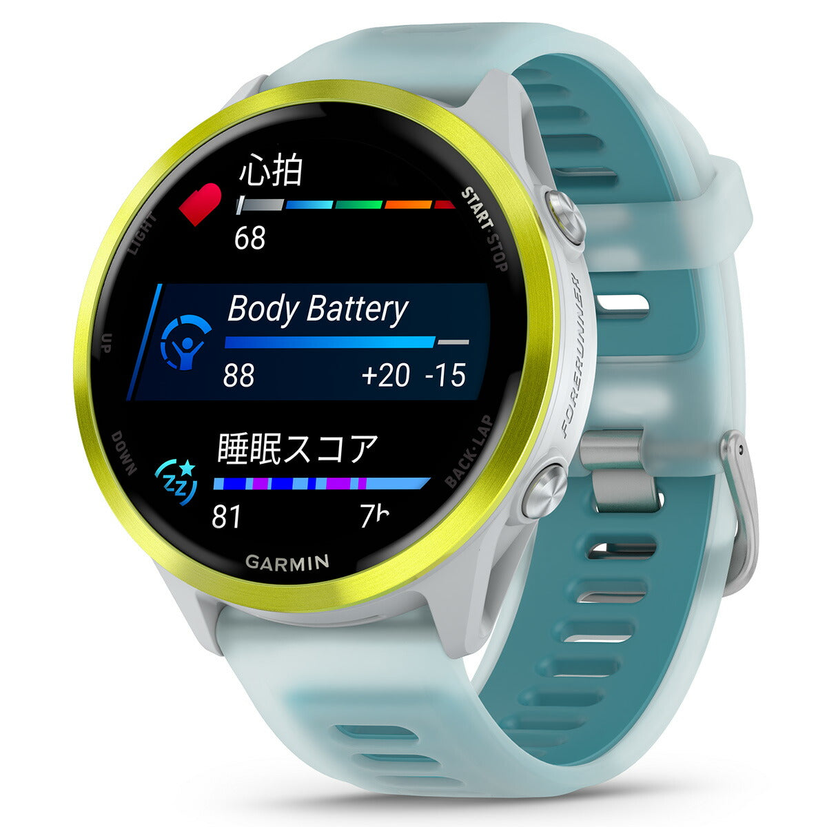 ガーミン GARMIN Forerunner 570 47mm フォアランナー 570 47mm GPS ランニング スマートウォッチ 010-02971-31 腕時計 メンズ レディース White/Amp Yellow【2025 新作】