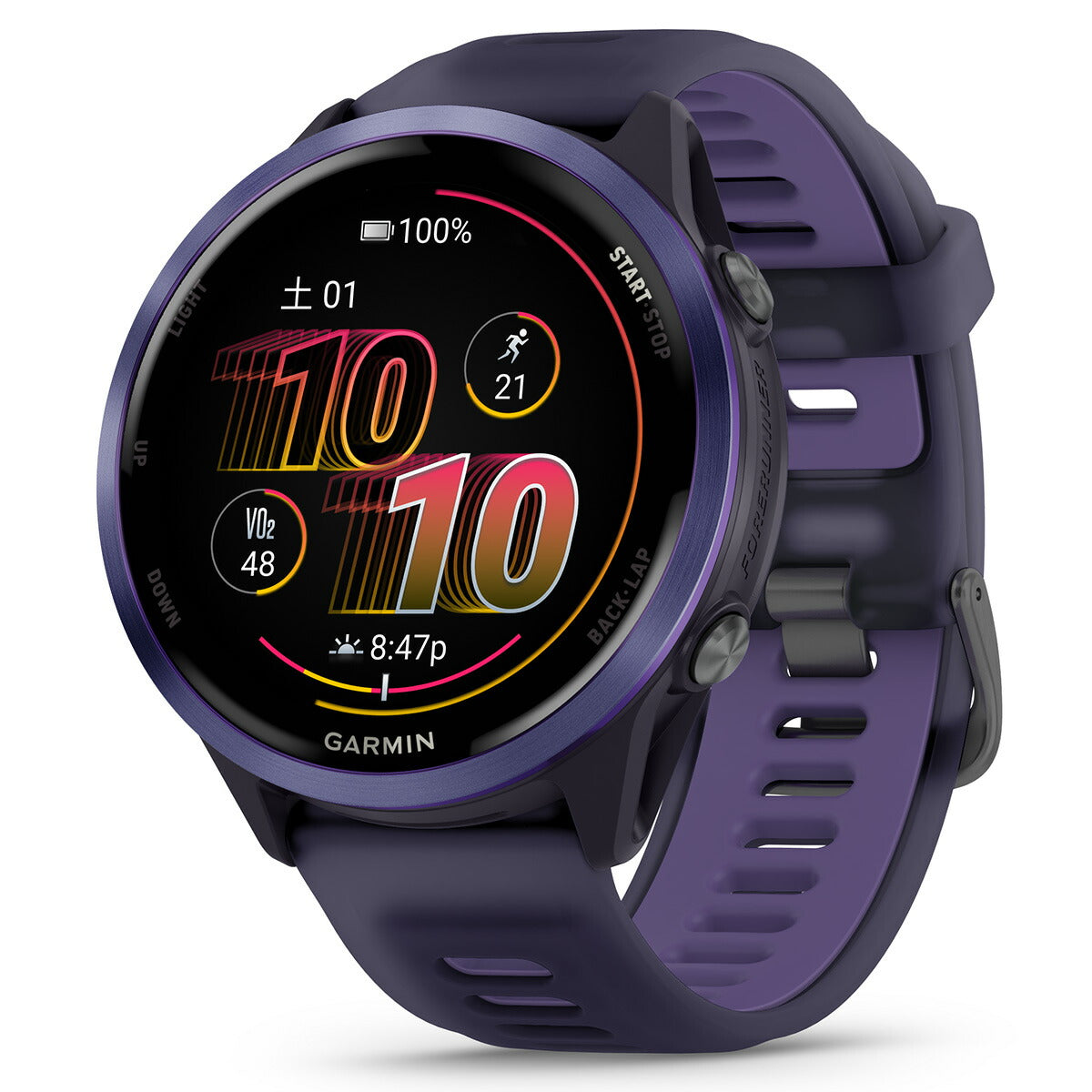 ガーミン GARMIN Forerunner 570 47mm フォアランナー 570 47mm GPS ランニング スマートウォッチ 010-02971-32 腕時計 メンズ レディース Purple【2025 新作】
