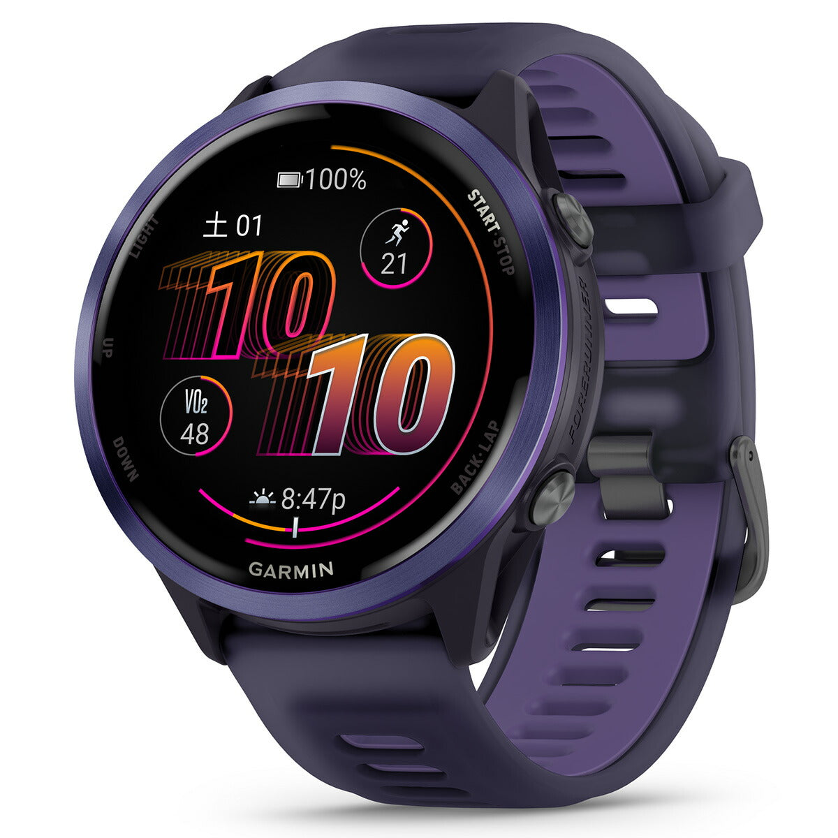 ガーミン GARMIN Forerunner 570 47mm フォアランナー 570 47mm GPS ランニング スマートウォッチ 010-02971-32 腕時計 メンズ レディース Purple【2025 新作】
