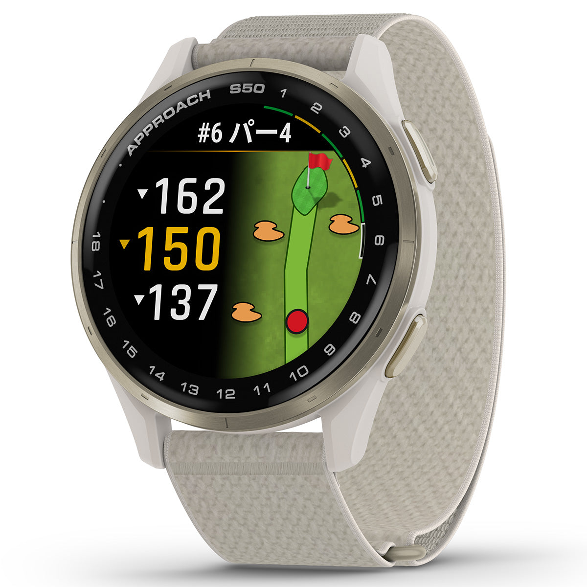 ガーミン GARMIN Approach S50 アプローチ S50 GPS スマートウォッチ ウェアラブル ゴルフ 腕時計 メンズ レディース 010-03010-21 Ivory【2025 新作】