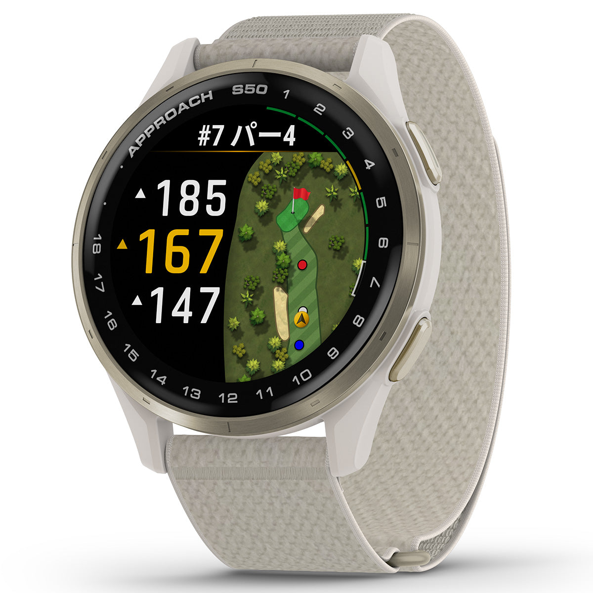 ガーミン GARMIN Approach S50 アプローチ S50 GPS スマートウォッチ ウェアラブル ゴルフ 腕時計 メンズ レディース 010-03010-21 Ivory【2025 新作】