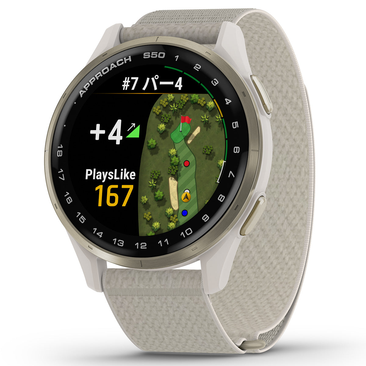 ガーミン GARMIN Approach S50 アプローチ S50 GPS スマートウォッチ ウェアラブル ゴルフ 腕時計 メンズ レディース 010-03010-21 Ivory【2025 新作】