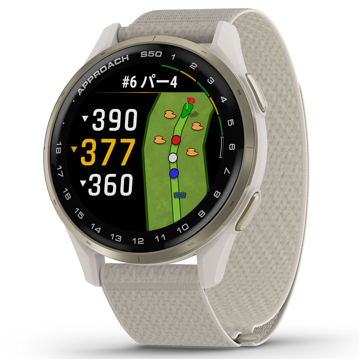 ガーミン GARMIN Approach S50 アプローチ S50 GPS スマートウォッチ ウェアラブル ゴルフ 腕時計 メンズ レディース 010-03010-21 Ivory【2025 新作】