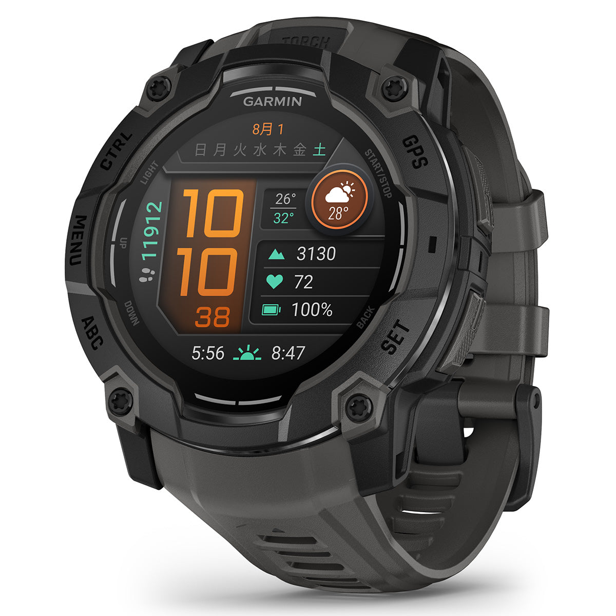 ガーミン GARMIN Instinct 3 AMOLED 50mm インスティンクト3 アモレッド 50ミリ GPS スマートウォッチ アウトドア 腕時計 010-03020-30 Black/Charcoal【2025 新作】