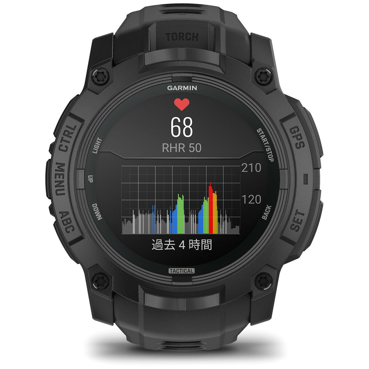 ガーミン GARMIN Instinct 3 Tactical AMOLED 50mm インスティンクト3 タクティカル アモレッド GPS スマートウォッチ アウトドア 腕時計 010-03020-80 Black【2025 新作】