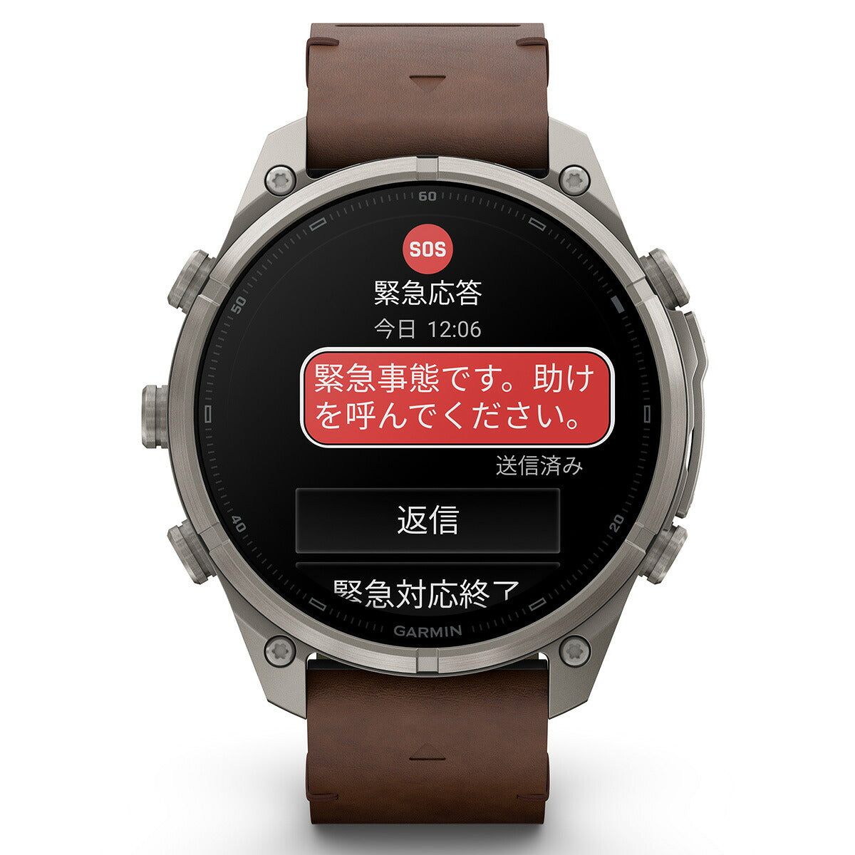 ガーミン GARMIN fenix 9 Pro inReach AMOLED 47mm フェニックス9 プロ インリーチ アモレッド GPS スマートウォッチ 010-04336-80 腕時計 Ti / Leather Band【2026 新作】