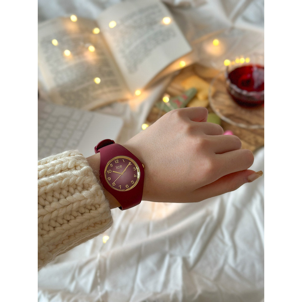 アイスウォッチ ICE-WATCH 腕時計 レディース アイスグラムシークレット ICE glam secret バーガンディー スモール+ 021327
