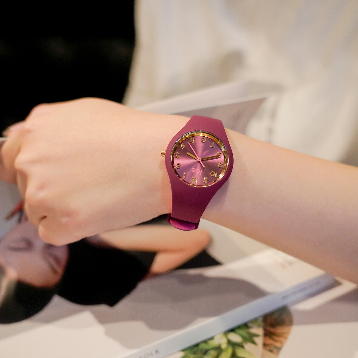 アイスウォッチ ICE-WATCH 腕時計 レディース アイスデュオ シック ICE duo chic バーガンディー 023276【2024 新作】