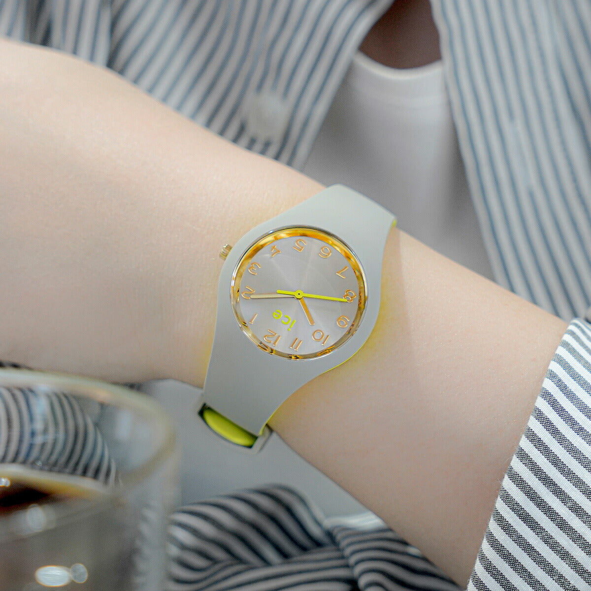 アイスウォッチ ICE-WATCH 腕時計 レディース アイスデュオ シック ICE duo chic グレーライム 023279【2024 新作】