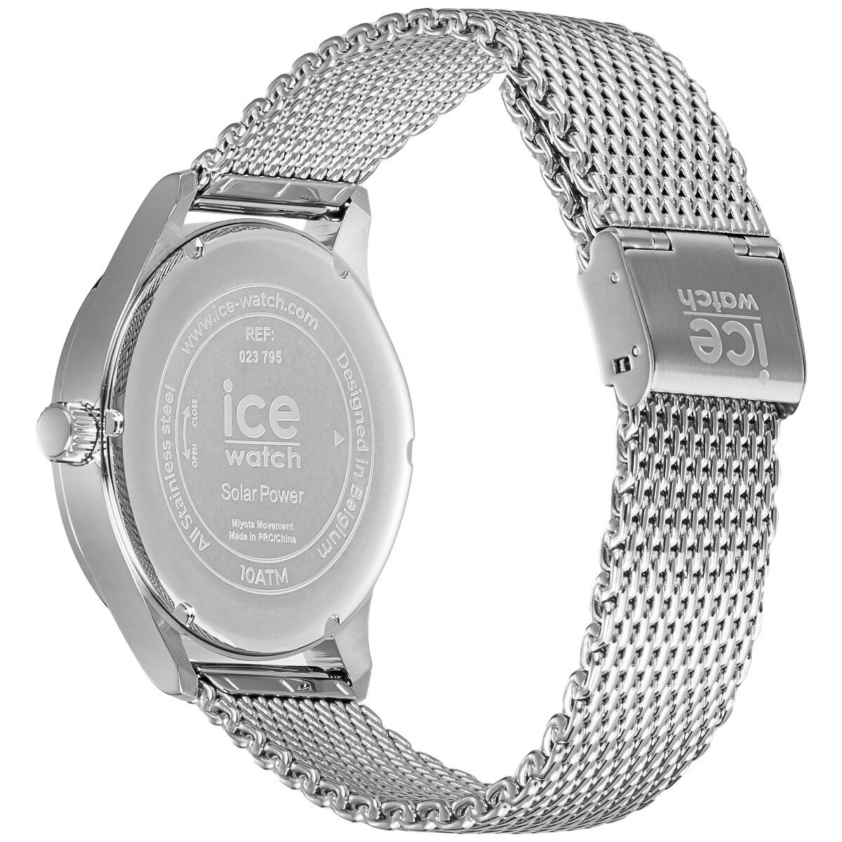 アイスウォッチ ICE-WATCH 腕時計 メンズ アイススティール ソーラー ICE steel Solar シルバーブラック ミラネーゼ 023795【2024 新作】