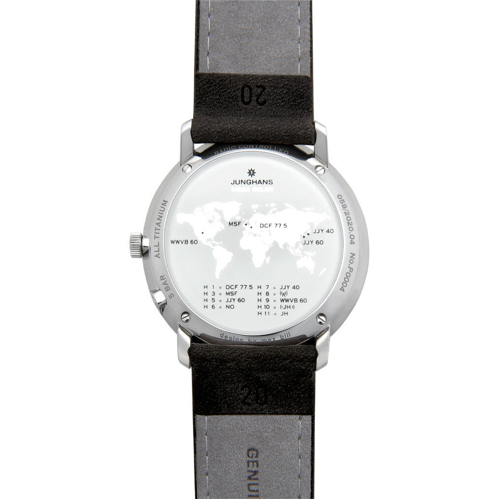 ユンハンス JUNGHANS Max Bill MEGA Solar マックス ビル メガ ソーラー 腕時計 メンズ 電波ソーラー 059 2020 02【60回分割手数料無料!】