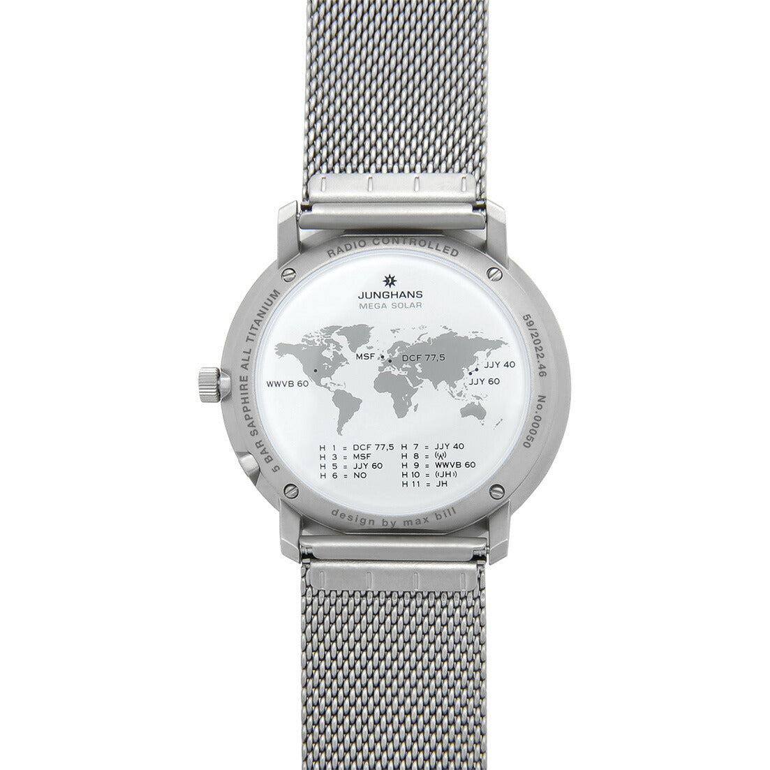 ユンハンス JUNGHANS Max Bill MEGA Solar マックス ビル メガ ソーラー 腕時計 メンズ 電波ソーラー 059 2022 46【60回分割手数料無料!】