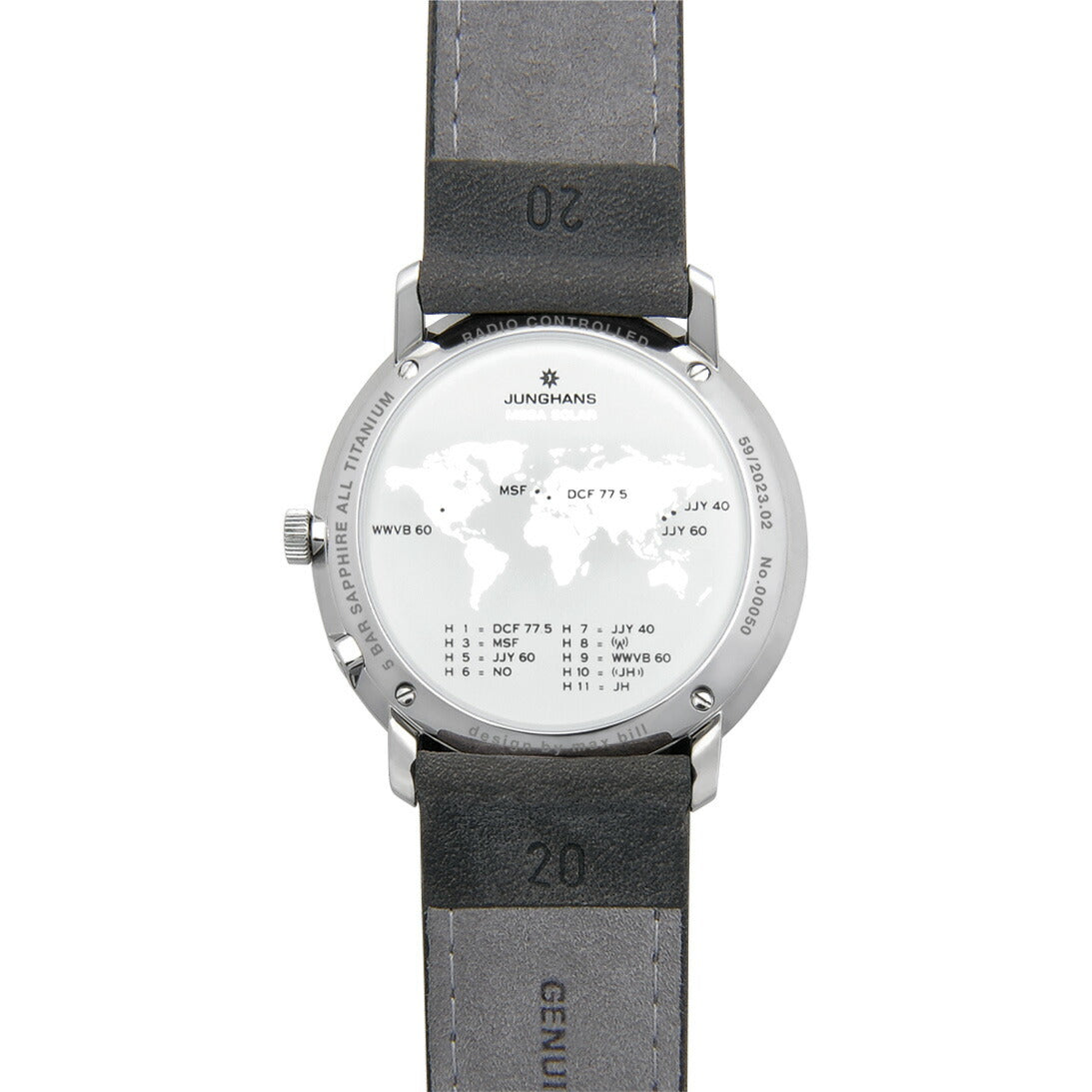 ユンハンス JUNGHANS Max Bill MEGA Solar マックス ビル メガ ソーラー 腕時計 メンズ 電波ソーラー 059 2023 02【60回分割手数料無料!】