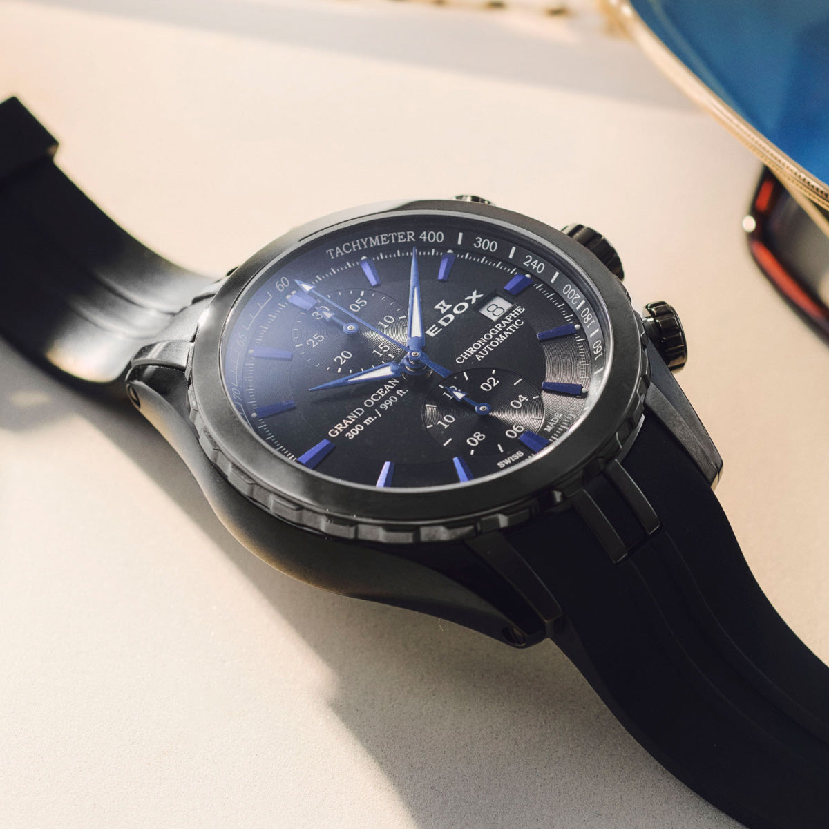 エドックス EDOX グランドオーシャン クロノグラフ オートマティック 腕時計 メンズ 自動巻き 09800-357GNCA-NIBU GRAND OCEAN【60回分割手数料無料!】