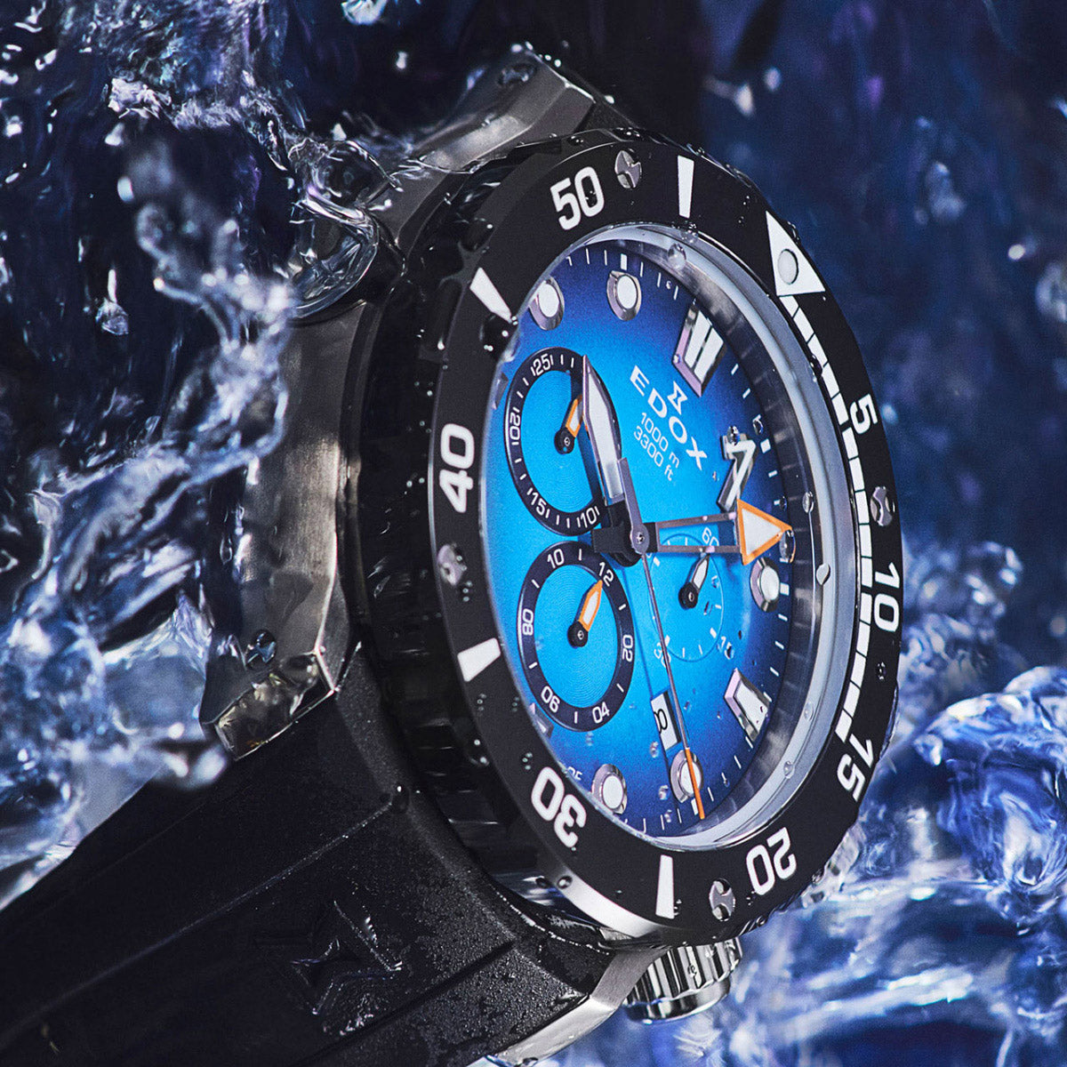 エドックス EDOX クロノオフショア1 クロノグラフ 腕時計 メンズ 10242-TIN-BUIDN CHRONOFFSHORE-1【60回分割手数料無料!】