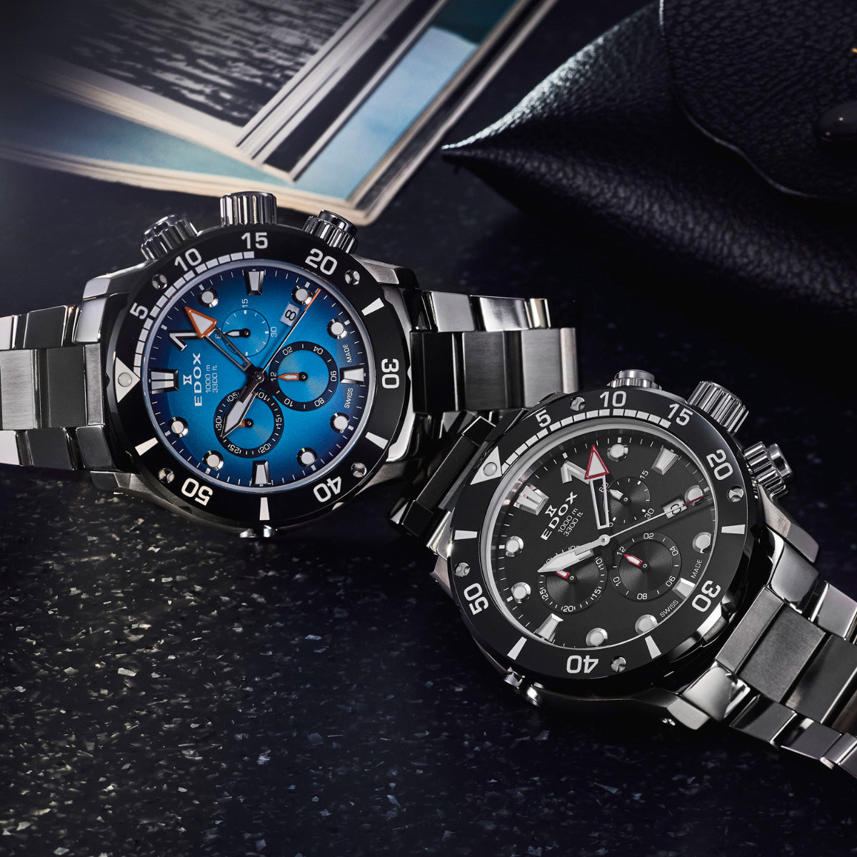 エドックス EDOX クロノオフショア1 クロノグラフ 腕時計 メンズ 10242-TINM-BUIDN CHRONOFFSHORE-1【60回分割手数料無料!】