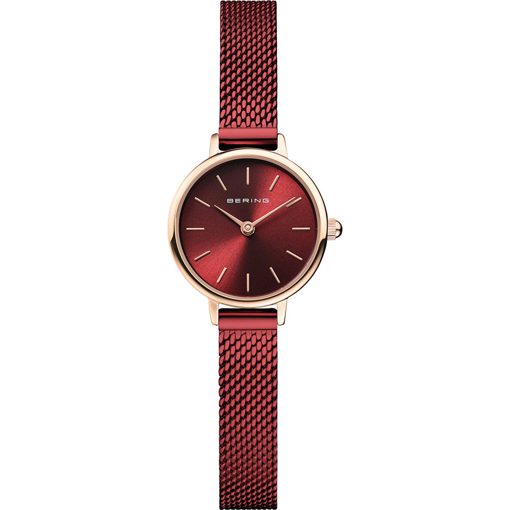ベーリング BERING 腕時計 レディース クラシック ミニ レッド Classic Mini 11022-363【2025 新作】