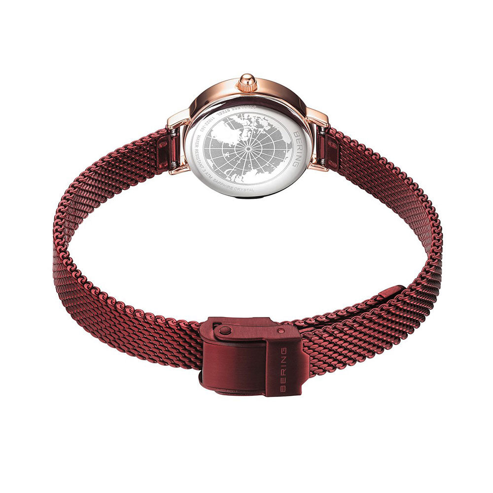 ベーリング BERING 腕時計 レディース クラシック ミニ レッド Classic Mini 11022-363【2025 新作】
