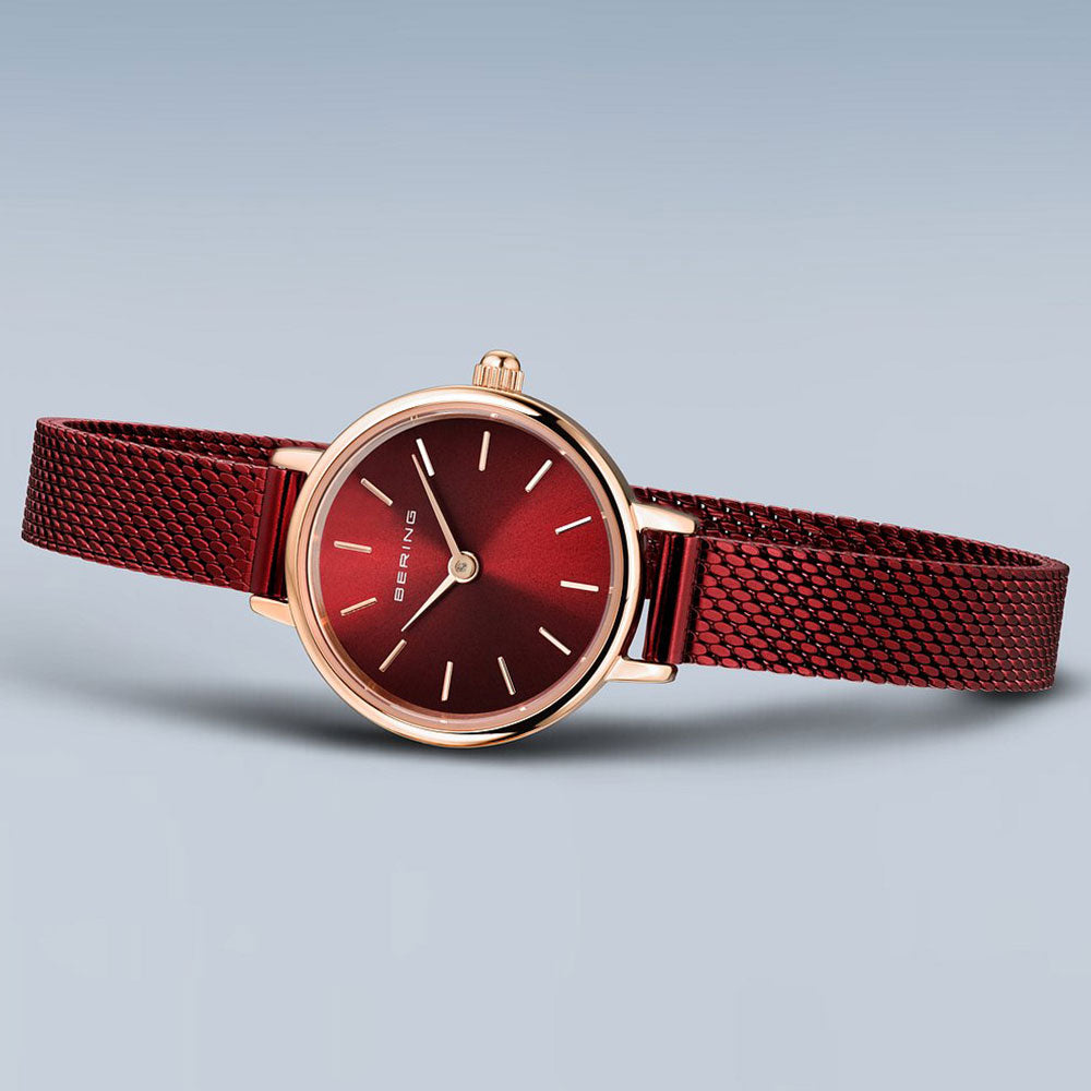 ベーリング BERING 腕時計 レディース クラシック ミニ レッド Classic Mini 11022-363【2025 新作】