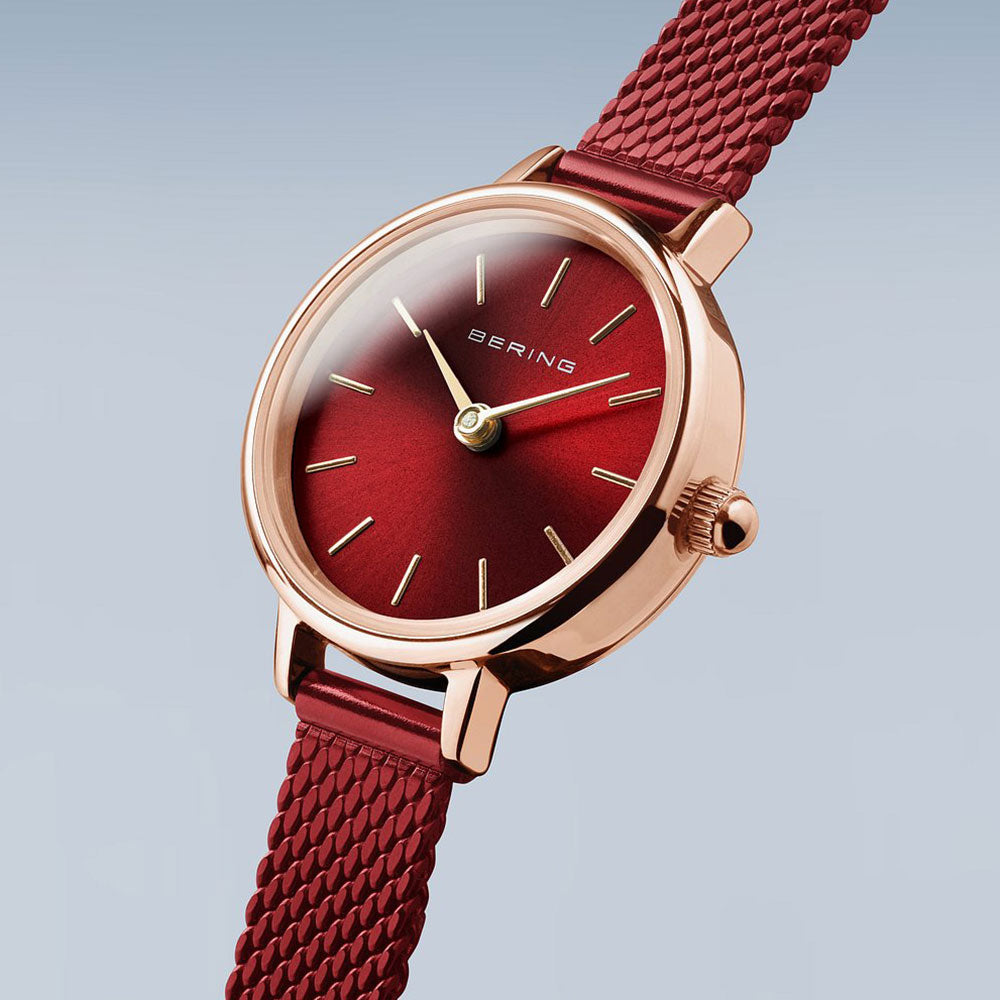 ベーリング BERING 腕時計 レディース クラシック ミニ レッド Classic Mini 11022-363【2025 新作】