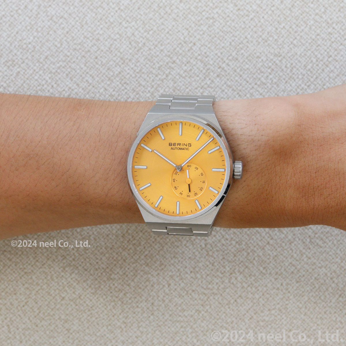 ベーリング BERING 自動巻き 腕時計 メンズ レディース オートマチック アークティックサークル イエロー×シルバー AUTOMATIC ARCTIC CIRCLE YELLOW SILVER 19441-701