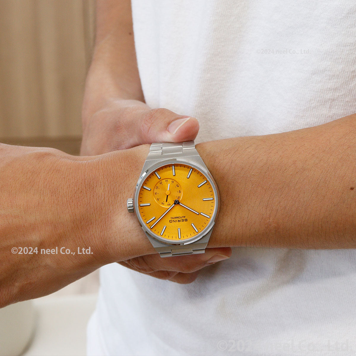ベーリング BERING 自動巻き 腕時計 メンズ レディース オートマチック アークティックサークル イエロー×シルバー AUTOMATIC ARCTIC CIRCLE YELLOW SILVER 19441-701