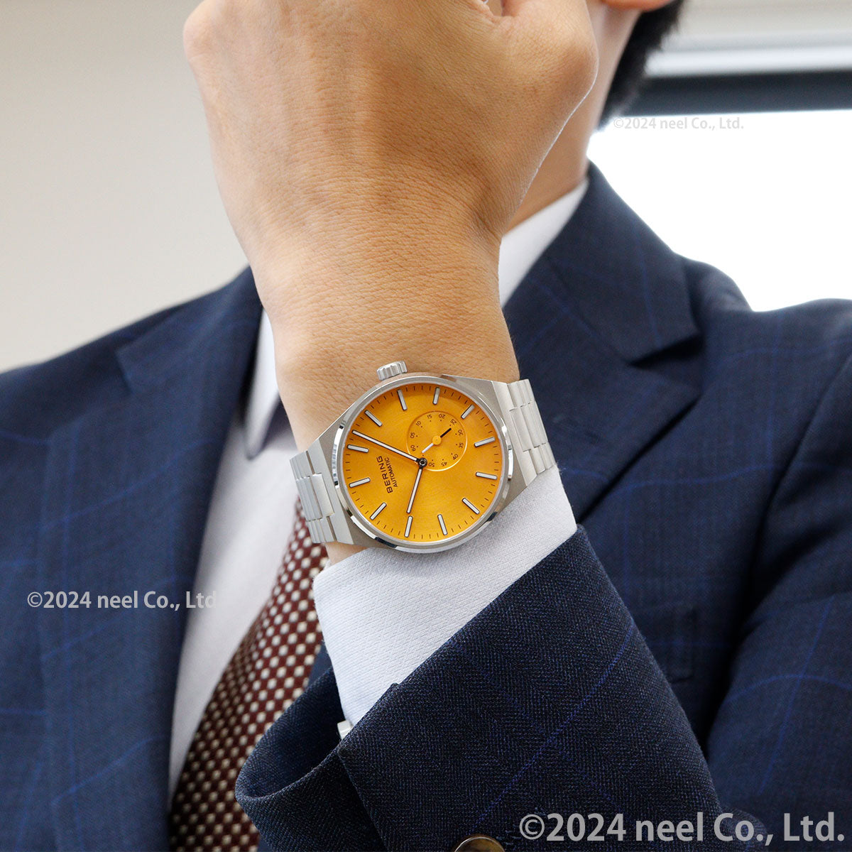 ベーリング BERING 自動巻き 腕時計 メンズ レディース オートマチック アークティックサークル イエロー×シルバー AUTOMATIC ARCTIC CIRCLE YELLOW SILVER 19441-701