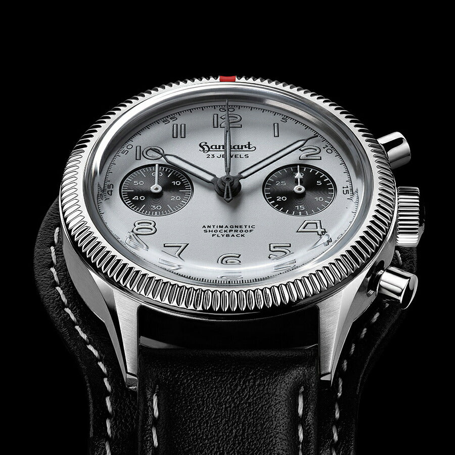 ハンハルト hanhart 腕時計 メンズ パイオニア 417ES 1954 フライバック パンダ 39 PIONEER 417ES 1954 Flyback Panda 39 手巻き 1H701.201-7010