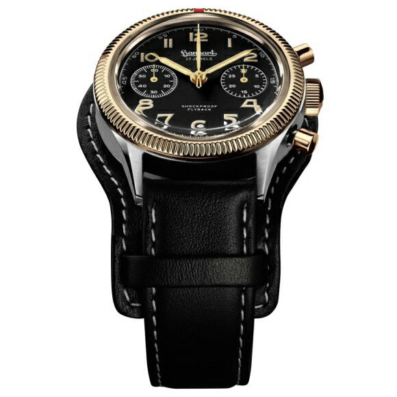 ハンハルト hanhart 腕時計 メンズ パイオニア 417ES 1954 バイカラー フライバック 39 PIONEER 417 Bicolor Flyback 39 手巻き 1H701L.910-7010