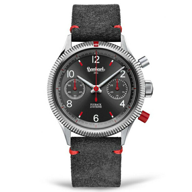 ハンハルト hanhart 腕時計 メンズ パイオニア リミテッド レッド X グレイ PIONEER Limited Red X Gray 手巻き 1H702L.240-0410