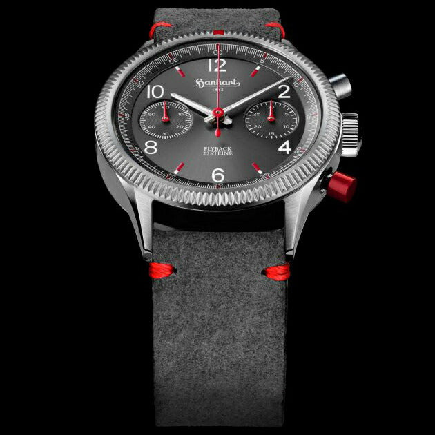 ハンハルト hanhart 腕時計 メンズ パイオニア リミテッド レッド X グレイ PIONEER Limited Red X Gray 手巻き 1H702L.240-0410