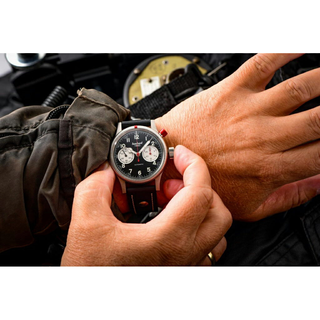 ハンハルト hanhart 腕時計 メンズ パイオニア マークワン パンダ PIONEER Mk I Panda 自動巻き 1H714.211-7010-UB