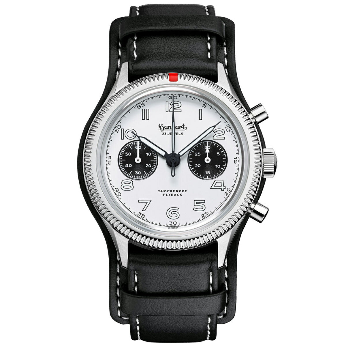 ハンハルト hanhart 腕時計 メンズ パイオニア 417ES フライバック パンダ 42 PIONEER 417ES Flyback Panda 42 手巻き 1H721.201-7010
