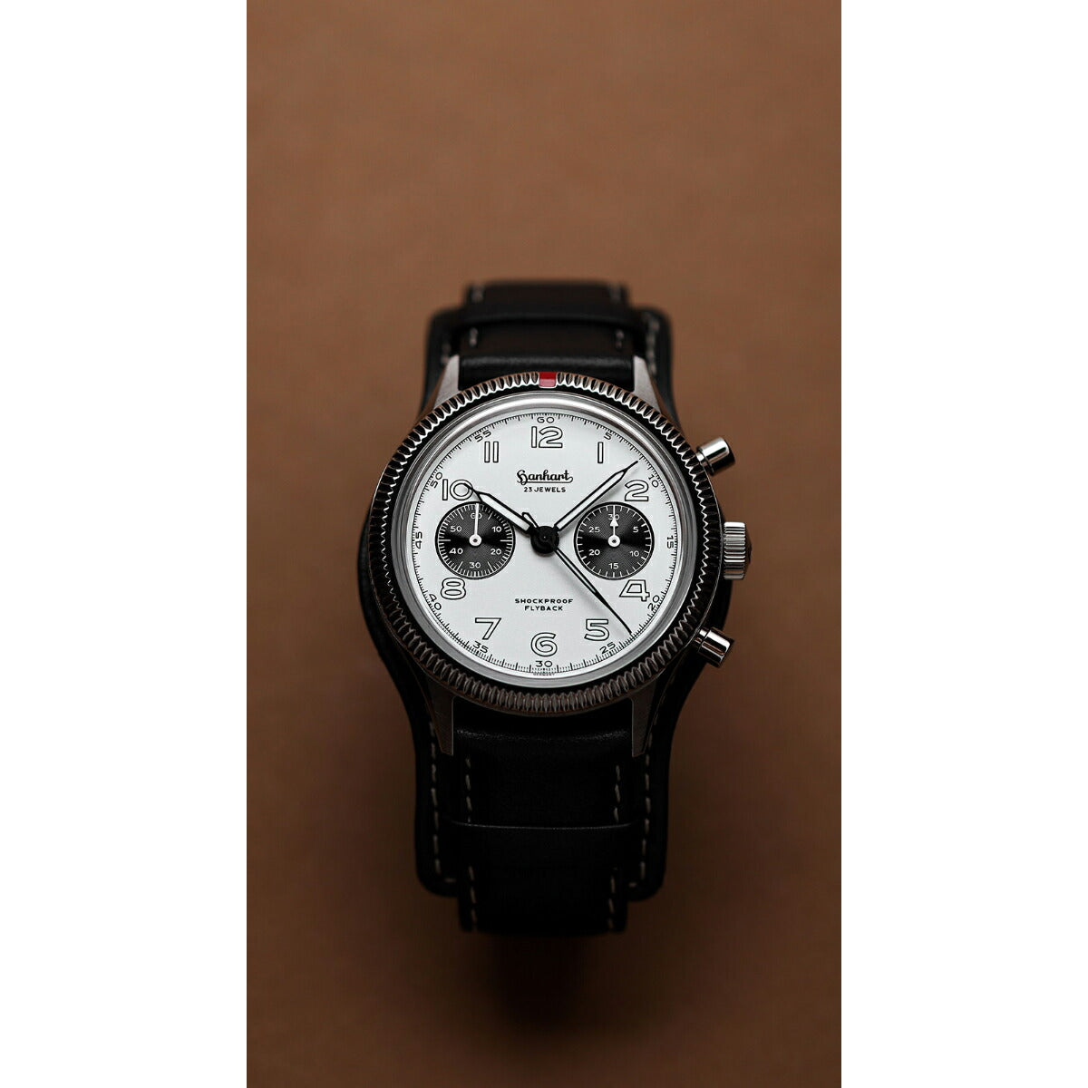 ハンハルト hanhart 腕時計 メンズ パイオニア 417ES フライバック パンダ 42 PIONEER 417ES Flyback Panda 42 手巻き 1H721.201-7010