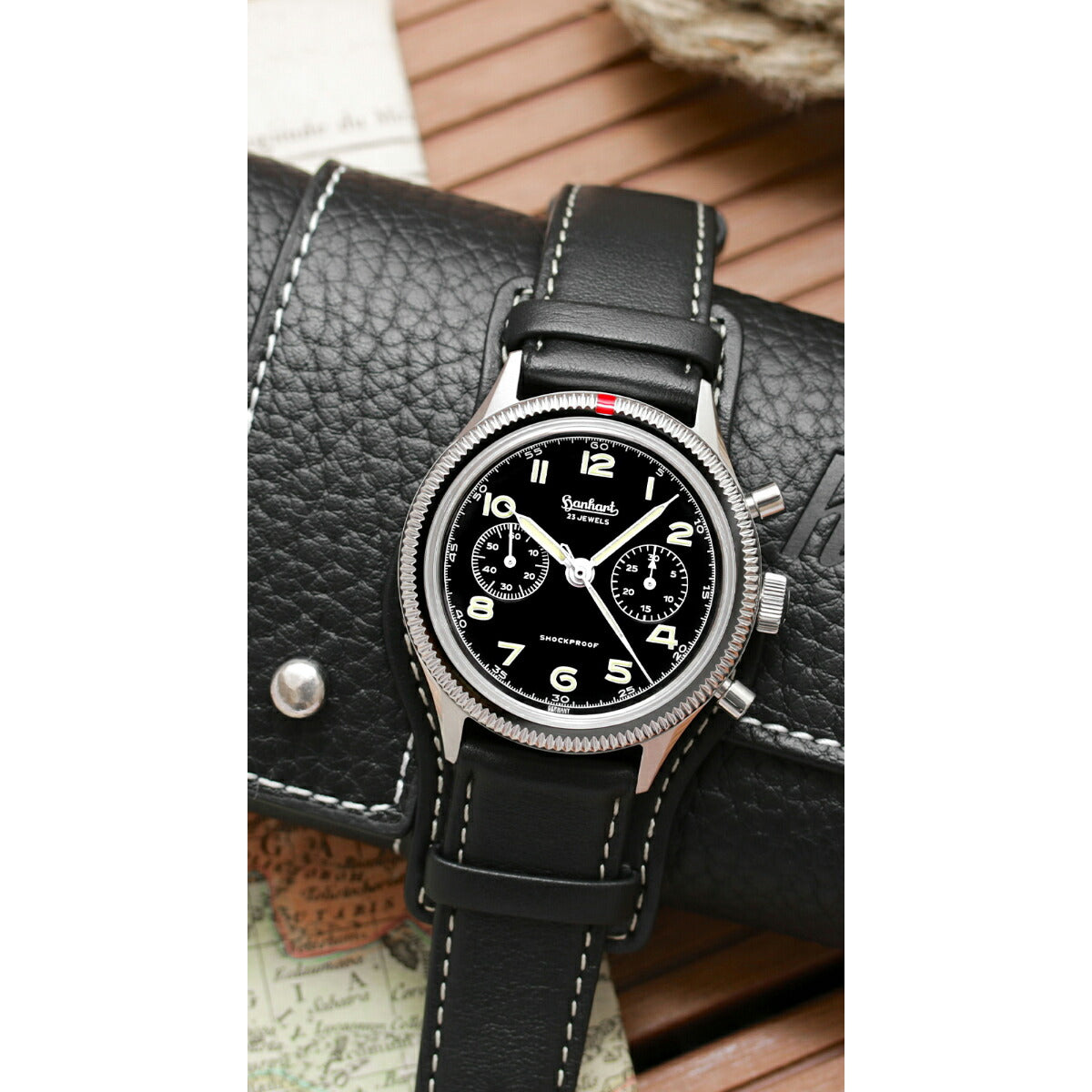 ハンハルト hanhart 腕時計 メンズ パイオニア 417ES 42 PIONEER 手巻き 1H721.210-7010