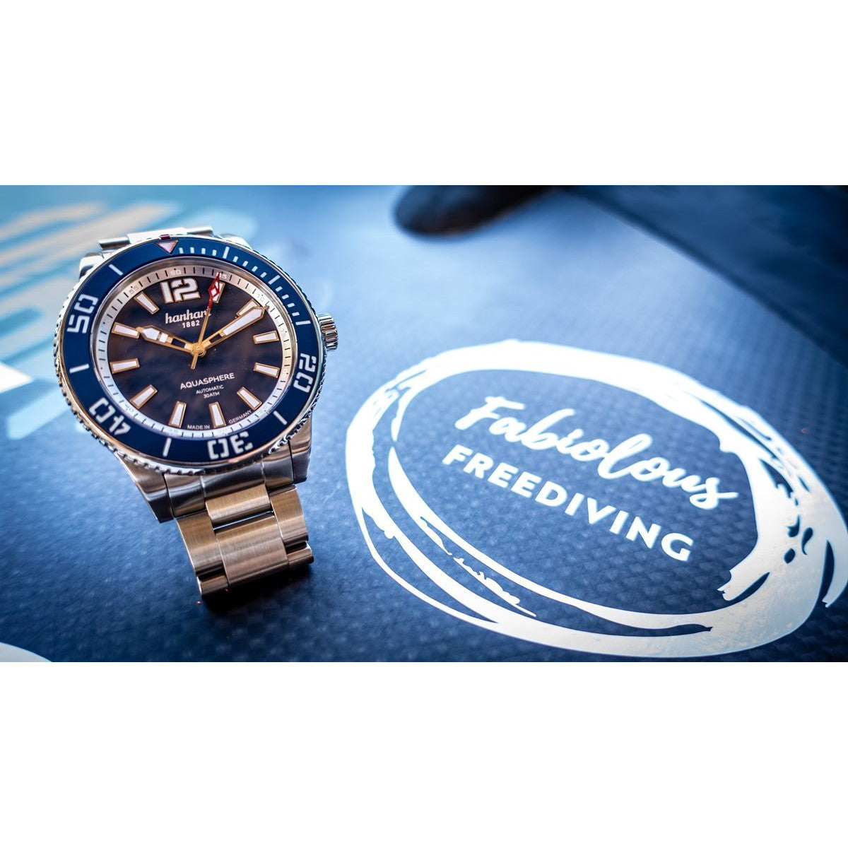 ハンハルト hanhart 腕時計 メンズ アクアスフィア フリーフォール AQUASPHERE FREEFALL ブルー 自動巻き 1H772.270-6428