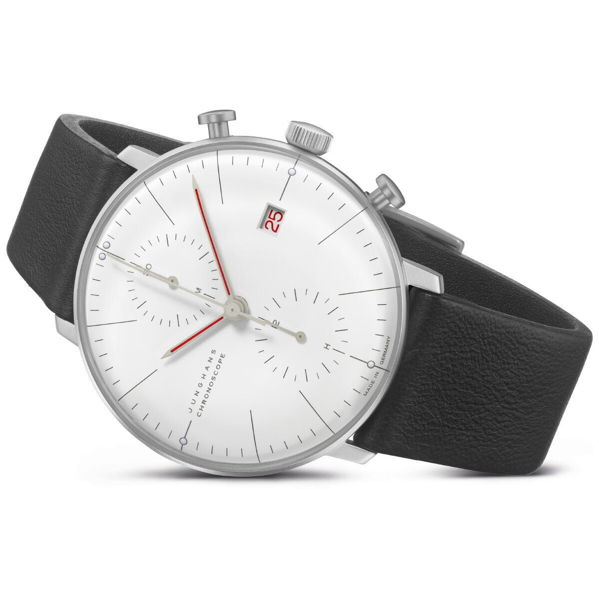 ユンハンス JUNGHANS Max Bill Chronoscope Bauhaus マックス ビル クロノスコープ バウハウス 腕時計 メンズ 自動巻き クロノグラフ 27 4303 02【60回分割手数料無料!】
