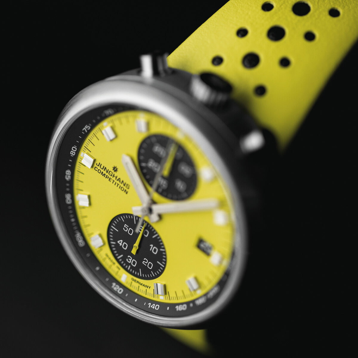 ユンハンス JUNGHANS 1972 Competition FIS Edition Lemon 1972 コンペティション FIS エディション レモン 腕時計 メンズ 自動巻き クロノグラフ 限定150本 27 4305 00【60回分割手数料無料!】
