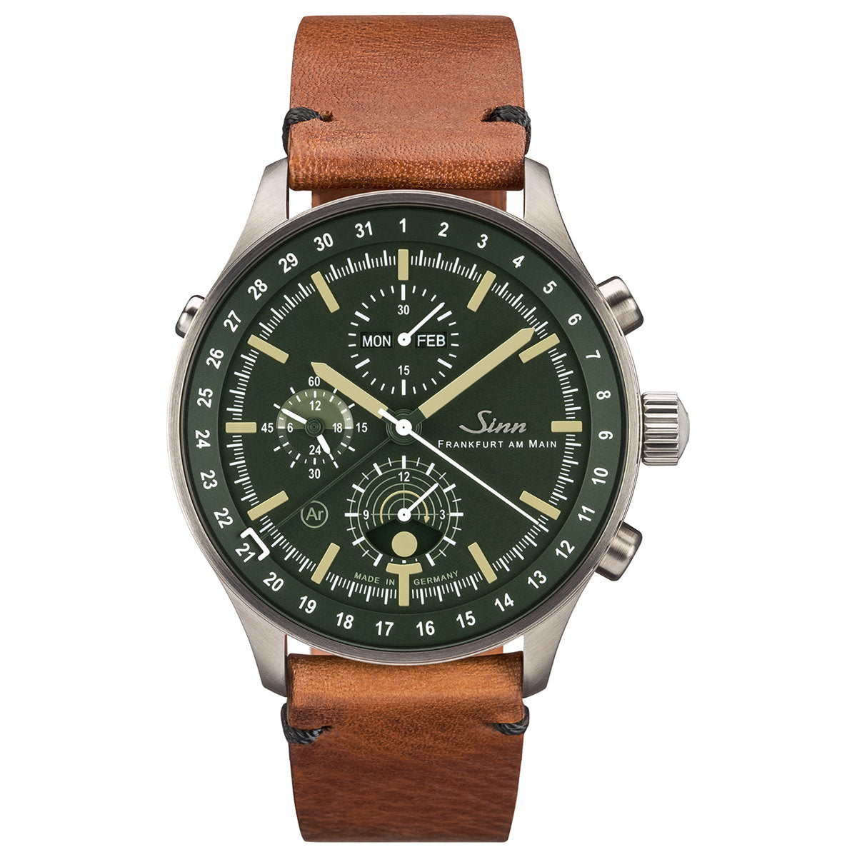 Sinn ジン 3006 自動巻き 腕時計 メンズ Instrument Chronographs インストゥルメント クロノグラフ カウレザーストラップ ドイツ製【60回分割手数料無料!】
