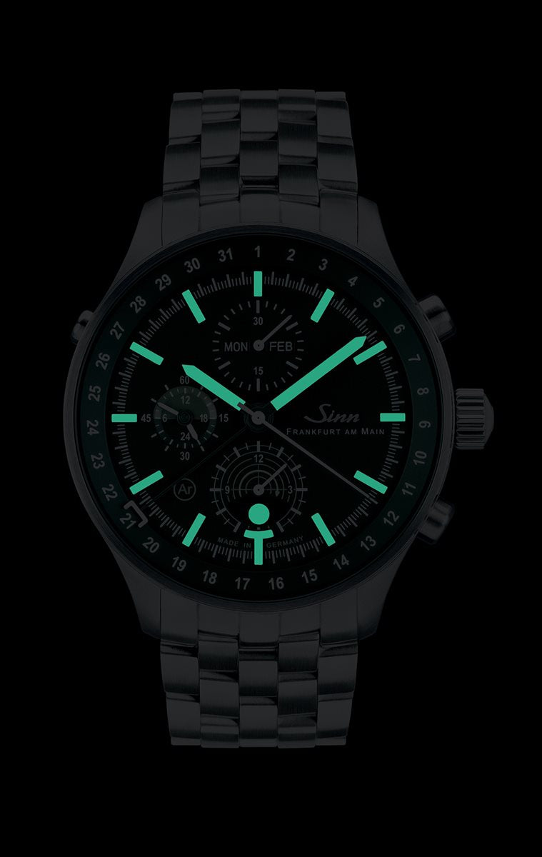 Sinn ジン 3006 自動巻き 腕時計 メンズ Instrument Chronographs インストゥルメント クロノグラフ カウレザーストラップ ドイツ製【60回分割手数料無料!】