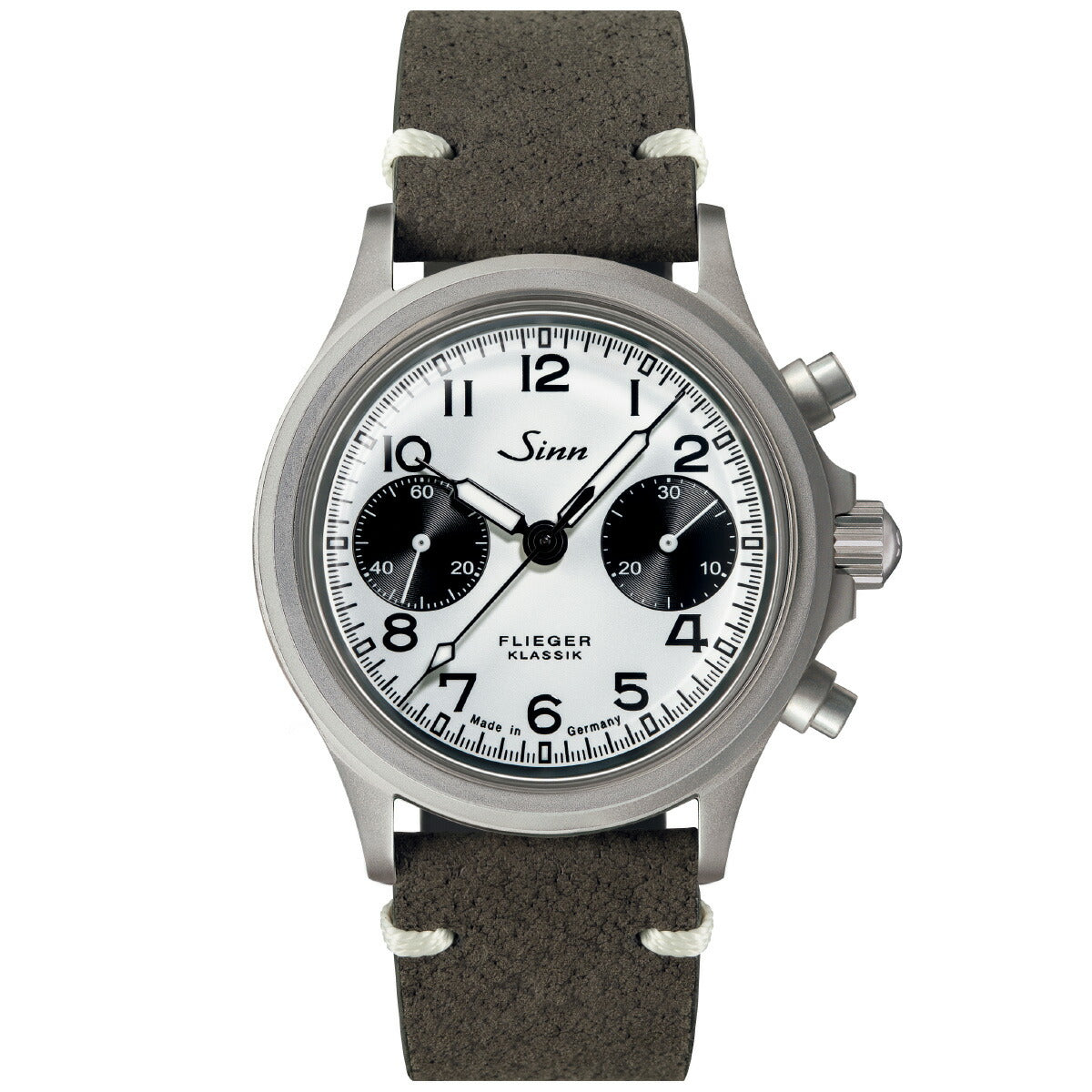 Sinn ジン 356.FLIEGER.KLASSIK.W 自動巻き 腕時計 メンズ クロノグラフ ボアレザーストラップ(サンドカラー) ドイツ製【60回分割手数料無料!】