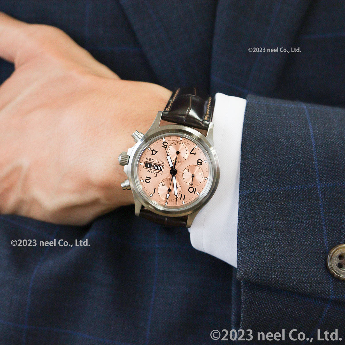 Sinn ジン 356.SA.FLIEGER.II 自動巻き 腕時計 メンズ Instrument Chronographs インストゥルメント クロノグラフ アリゲーターストラップ ドイツ製【60回分割手数料無料!】