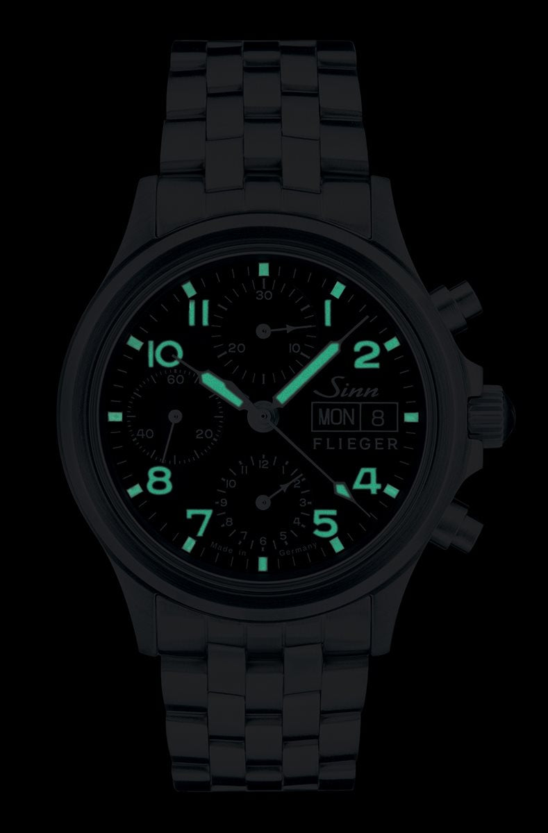 Sinn ジン 356.SA.FLIEGER 自動巻き 腕時計 メンズ Instrument Chronographs インストゥルメント クロノグラフ ステンレスバンド ドイツ製【60回分割手数料無料!】