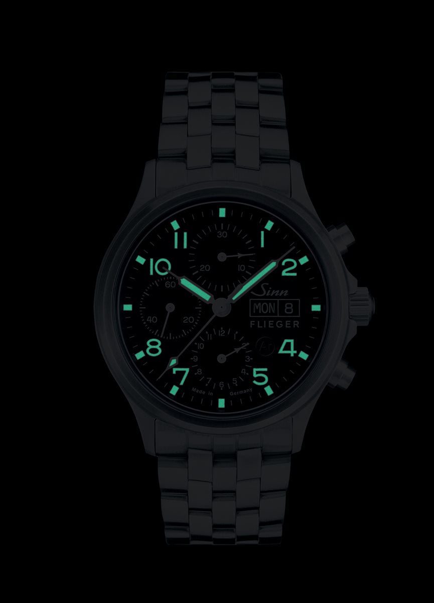 Sinn ジン 358.SA.FLIEGER 自動巻き 腕時計 メンズ Instrument Chronographs インストゥルメント クロノグラフ ステンレスバンド ドイツ製【60回分割手数料無料!】