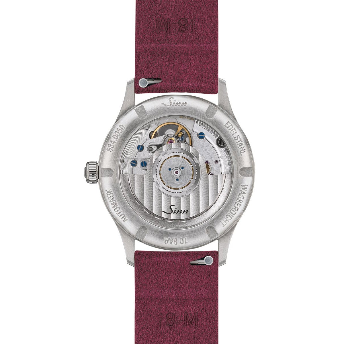 Sinn ジン 534 Mother-of-Pearl W 自動巻 腕時計 Classic Timepieces Ladies Watches クラシック アルカンターラ ベリーレッド ドイツ製【60回分割手数料無料!】