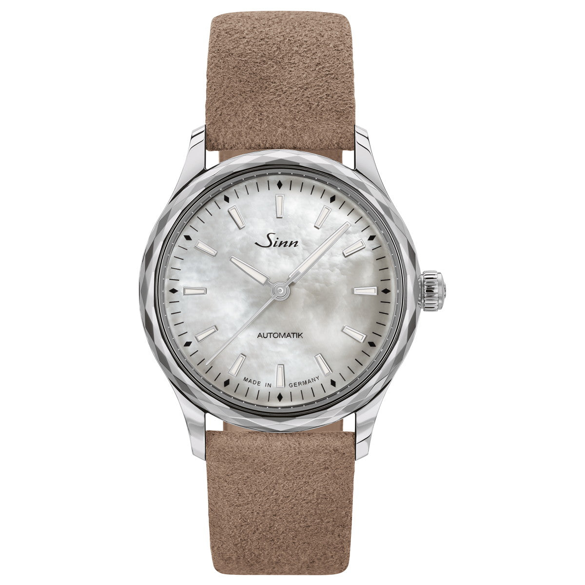 Sinn ジン 534 Mother-of-Pearl W 自動巻 腕時計 Classic Timepieces Ladies Watches クラシック アルカンターラ サンドカラー ドイツ製【60回分割手数料無料!】