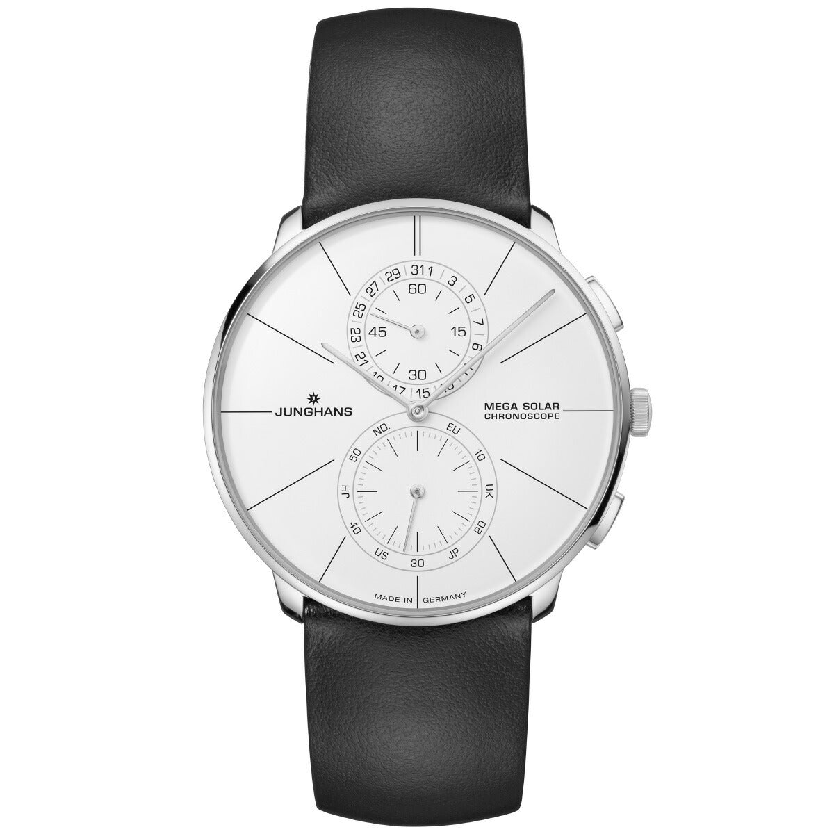 ユンハンス JUNGHANS Meister fein Chronoscope MEGA Solar マイスター ファイン クロノスコープ メガソーラー 腕時計 メンズ 電波ソーラー クロノグラフ 59 4200 00【60回分割手数料無料!】