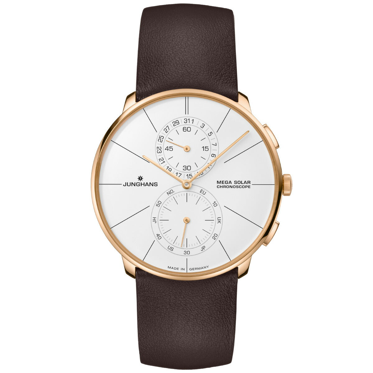 ユンハンス JUNGHANS Meister fein Chronoscope MEGA Solar マイスター ファイン クロノスコープ メガソーラー 腕時計 メンズ 電波ソーラー クロノグラフ 59 7201 00【60回分割手数料無料!】