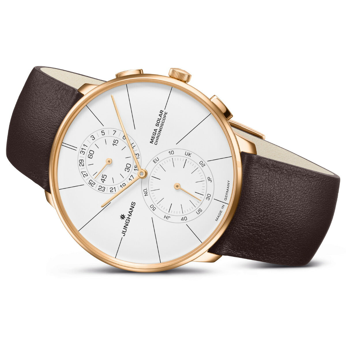 ユンハンス JUNGHANS Meister fein Chronoscope MEGA Solar マイスター ファイン クロノスコープ メガソーラー 腕時計 メンズ 電波ソーラー クロノグラフ 59 7201 00【60回分割手数料無料!】
