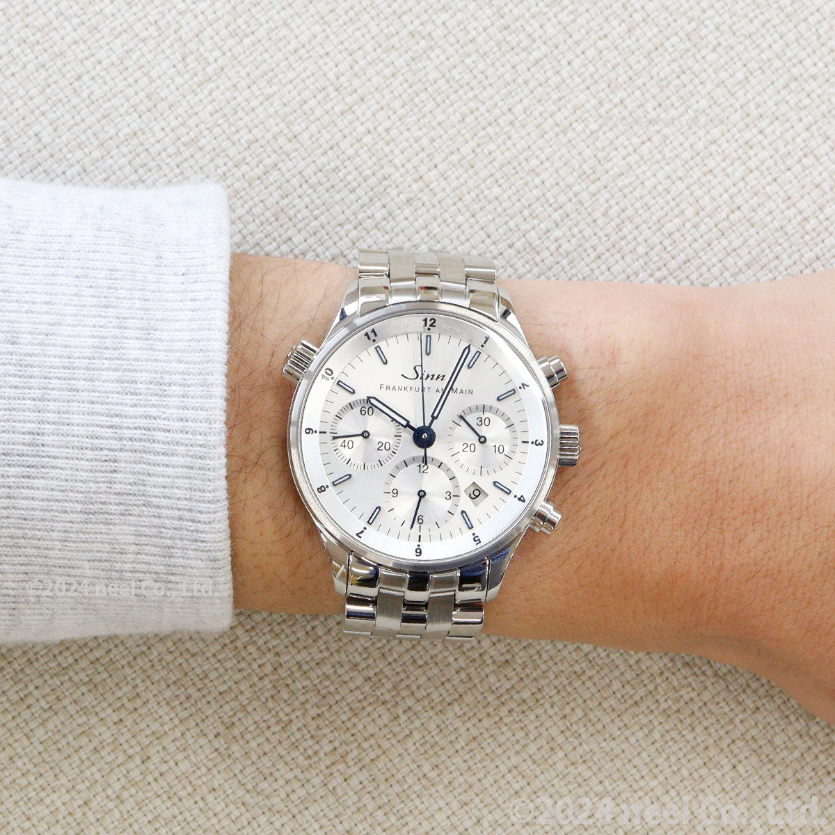 Sinn ジン 6000.JUB.III 自動巻き 腕時計 メンズ クロノグラフ ステンレスバンド ドイツ製 世界限定250本【60回分割手数料無料!】